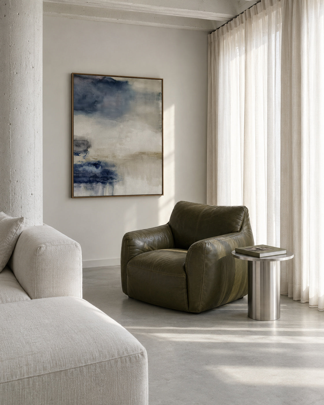 Arctic Flow - Framed canvas in an interior