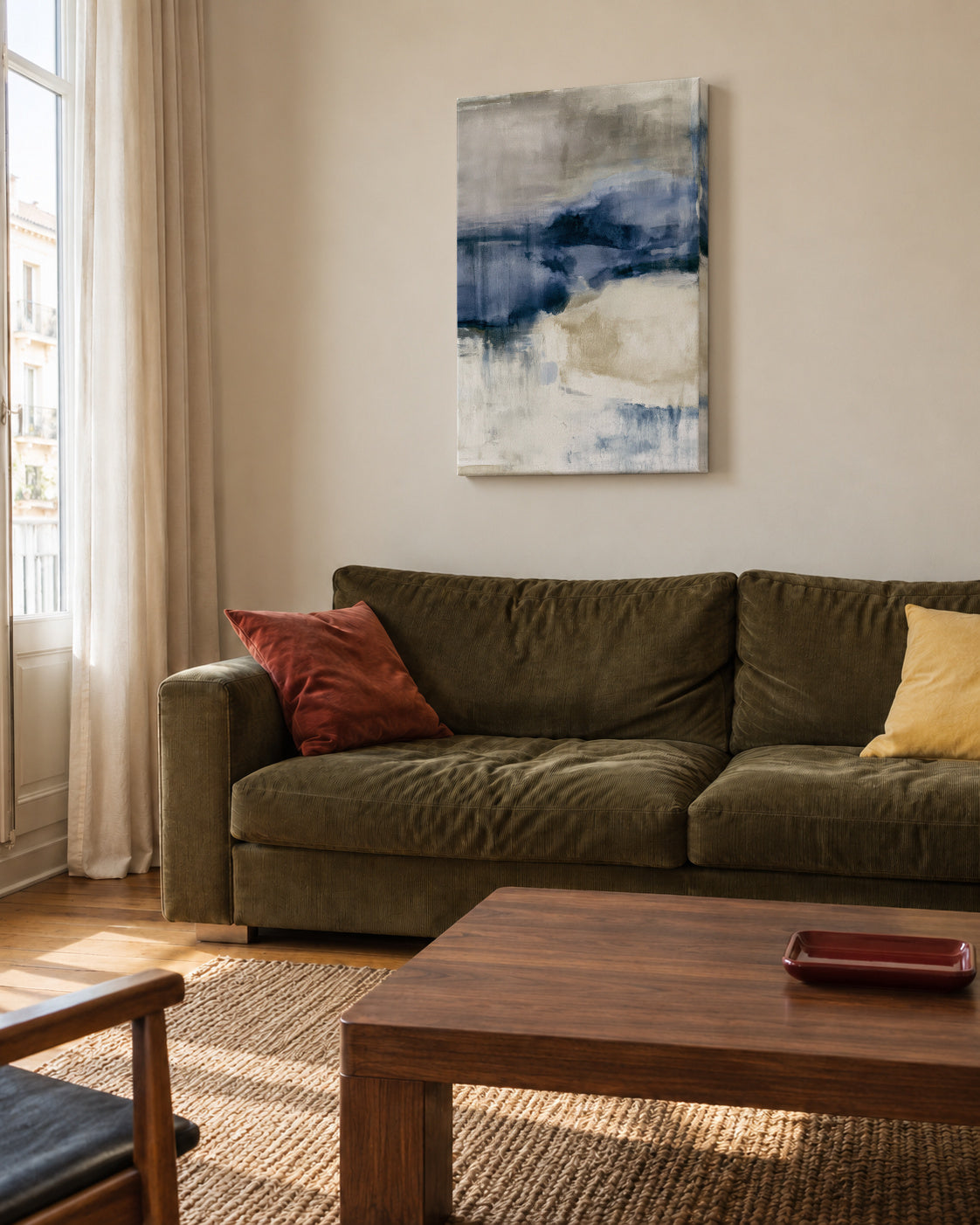 Winter Fog - Unframed canvas in an interior