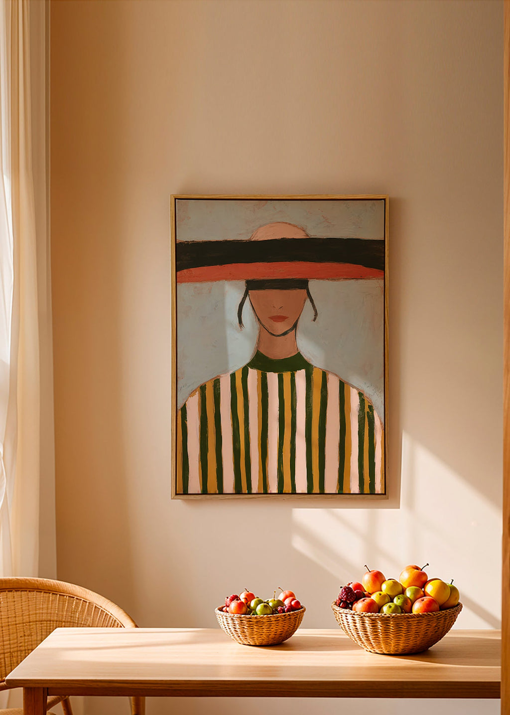 Illustration einer Figur mit breiter Krempe
