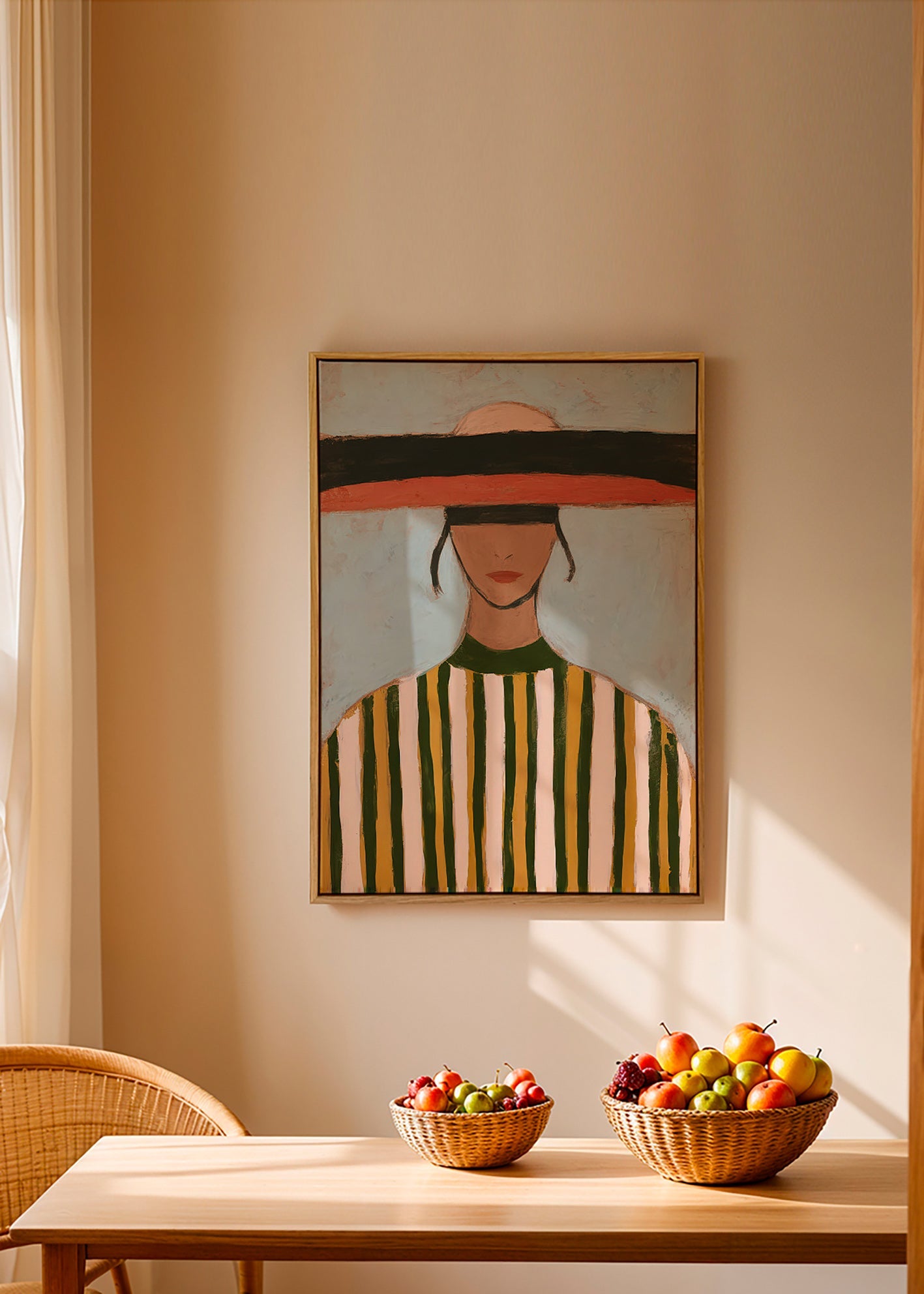 Illustration einer Figur mit breiter Krempe