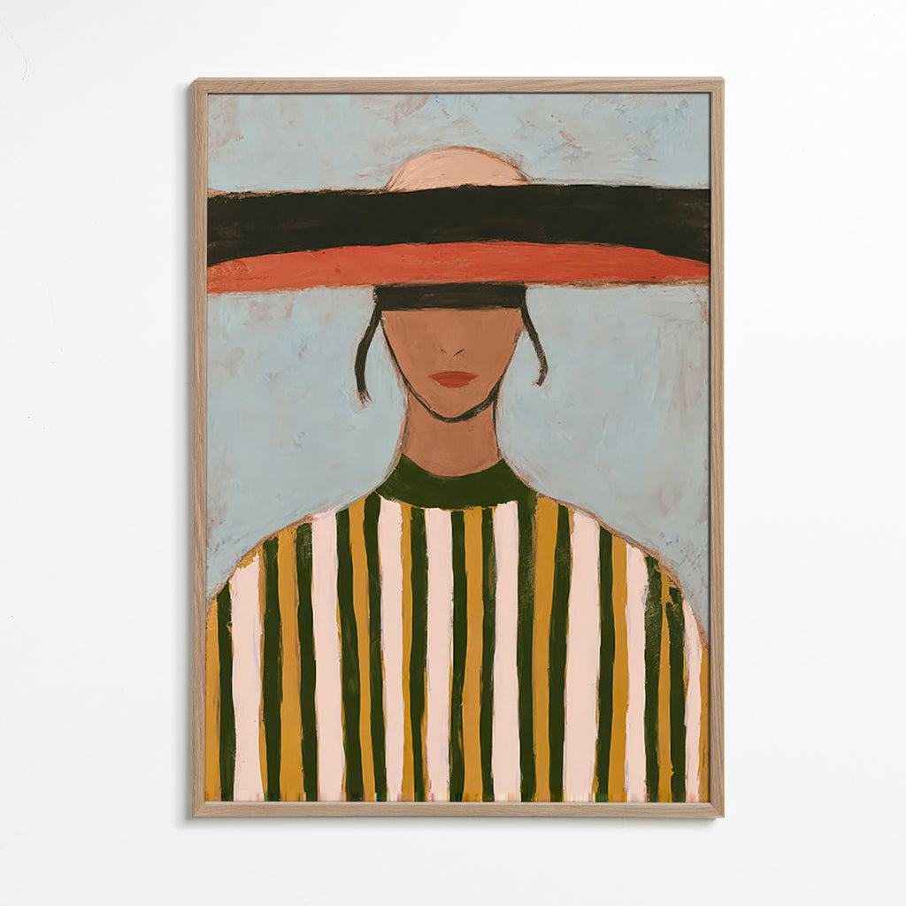 Illustration einer Figur mit breiter Krempe