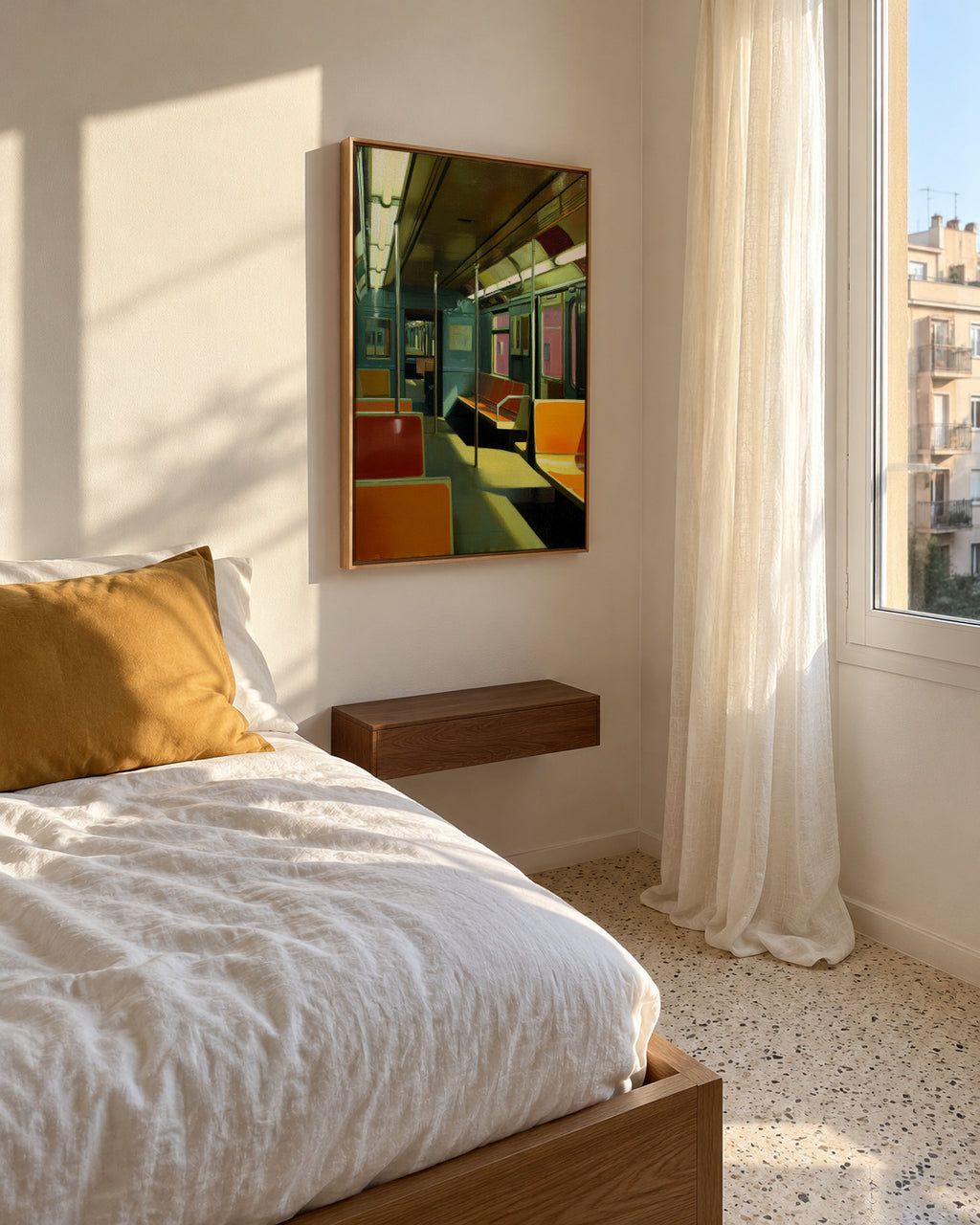 Last Train Home - Framed canvas in an interior