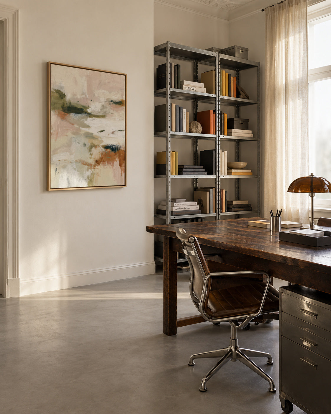 Desert Haze - Framed canvas in an interior