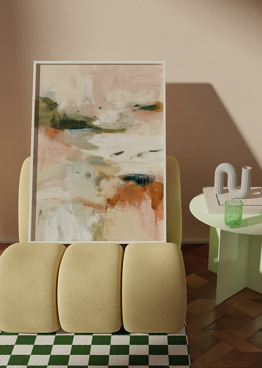 Landschaftsbild abstrakt in Erdtönen