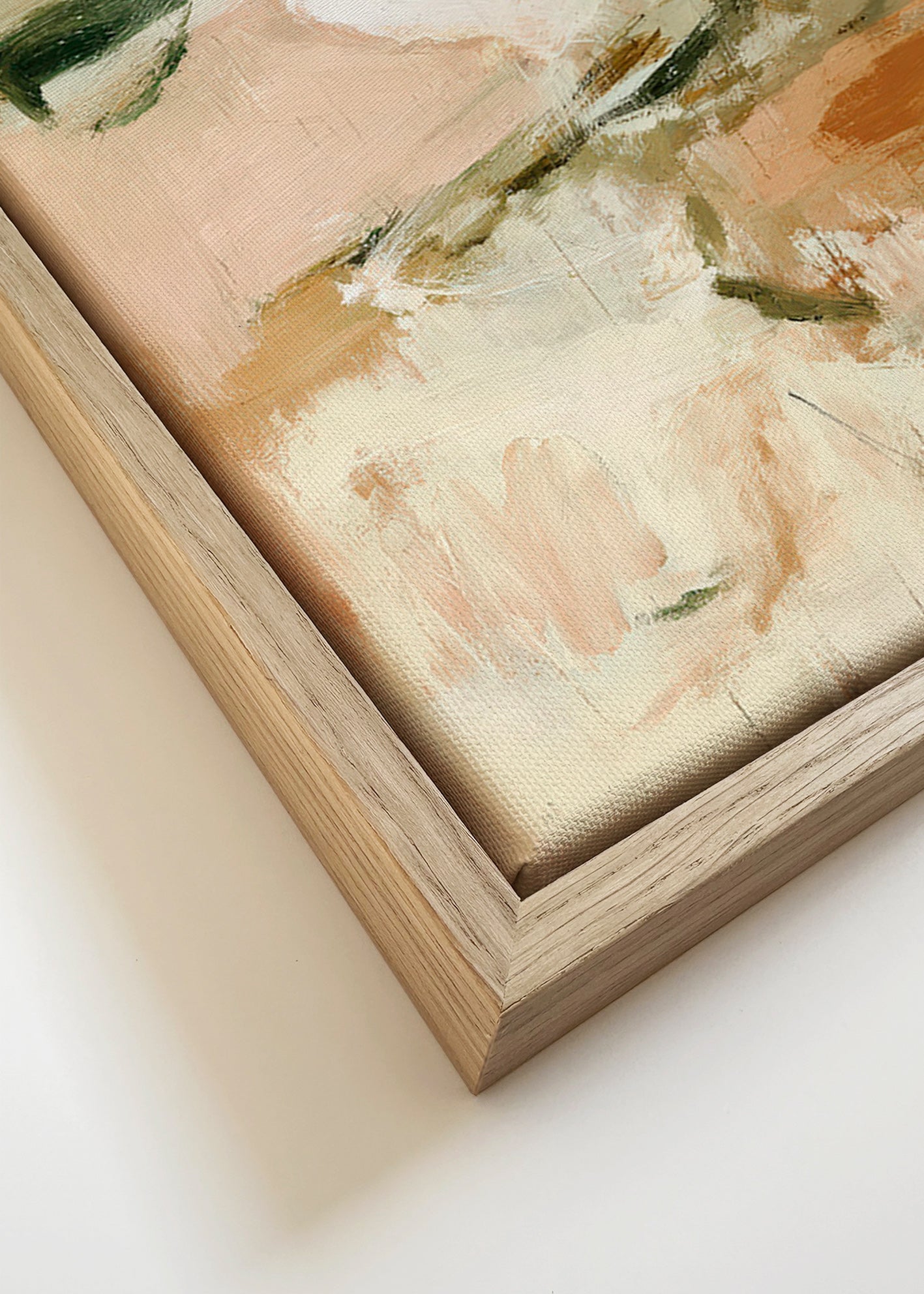 Botanischer Druck: abstrakte Studie in Rosa und Beige
