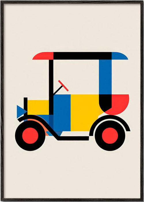 Geometrisches Poster Bauhaus-Fahrzeug