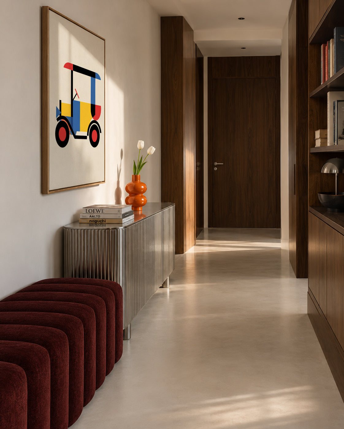 Bauhaus Ride - Framed canvas in an interior