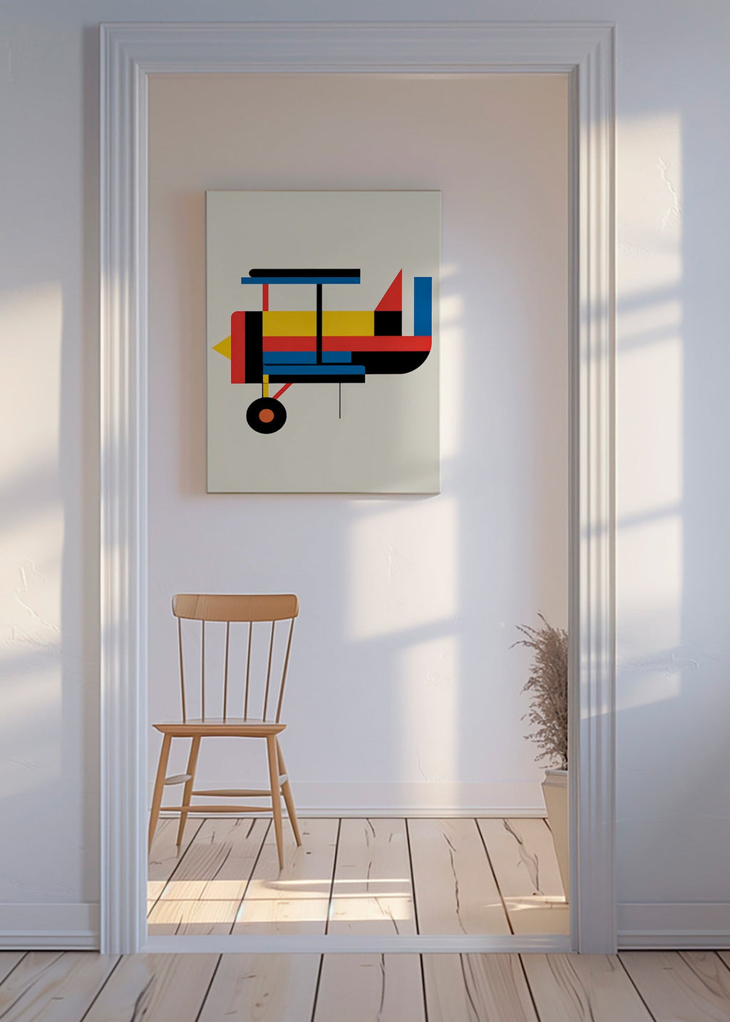 Geometrisches Poster Biplan-Stil