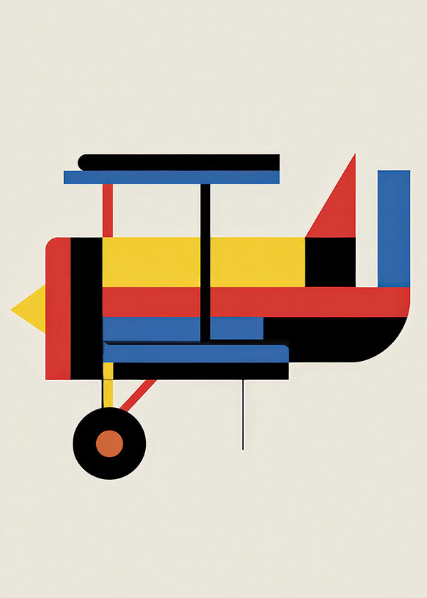 Geometrisches Poster Biplan-Stil