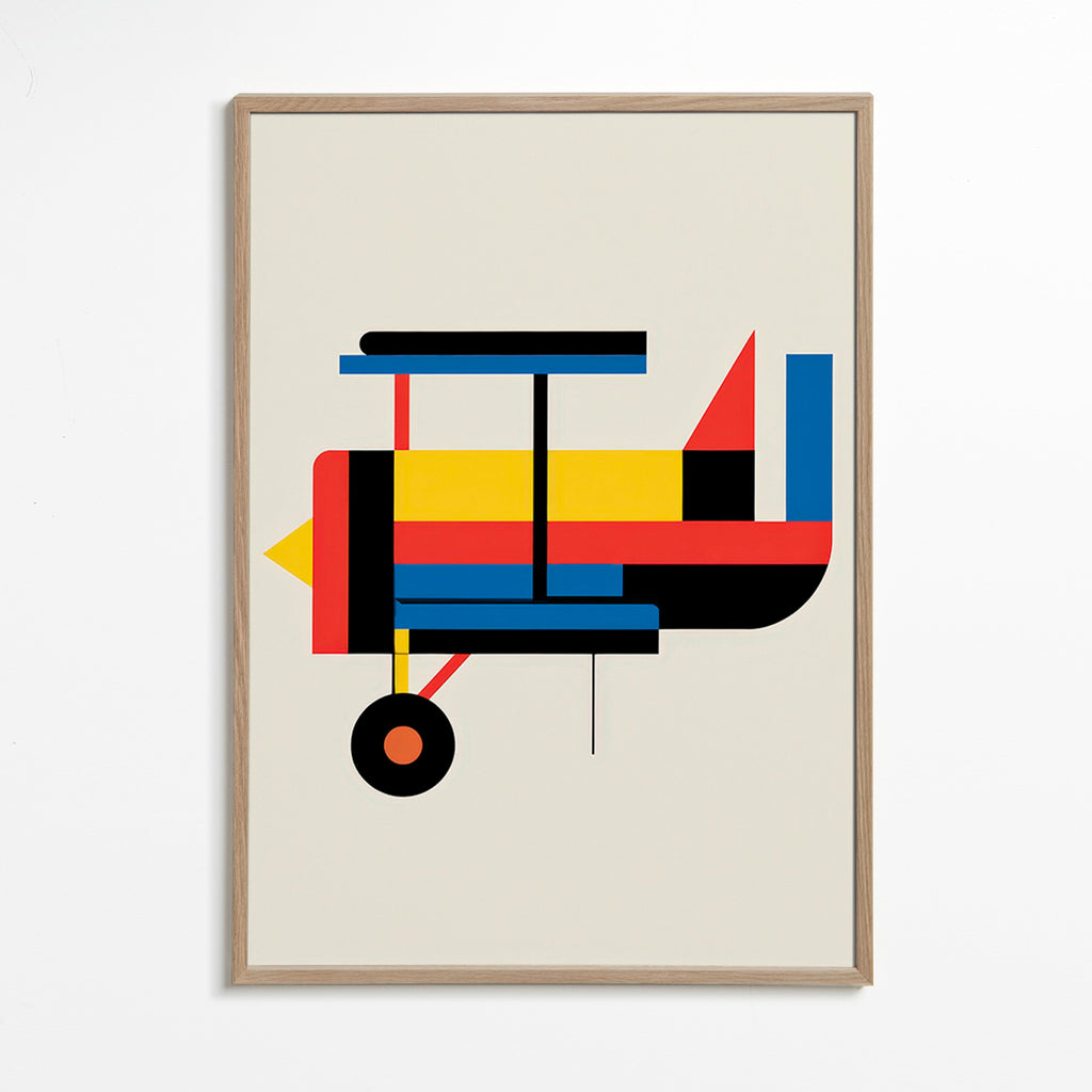Geometrisches Poster Biplan-Stil