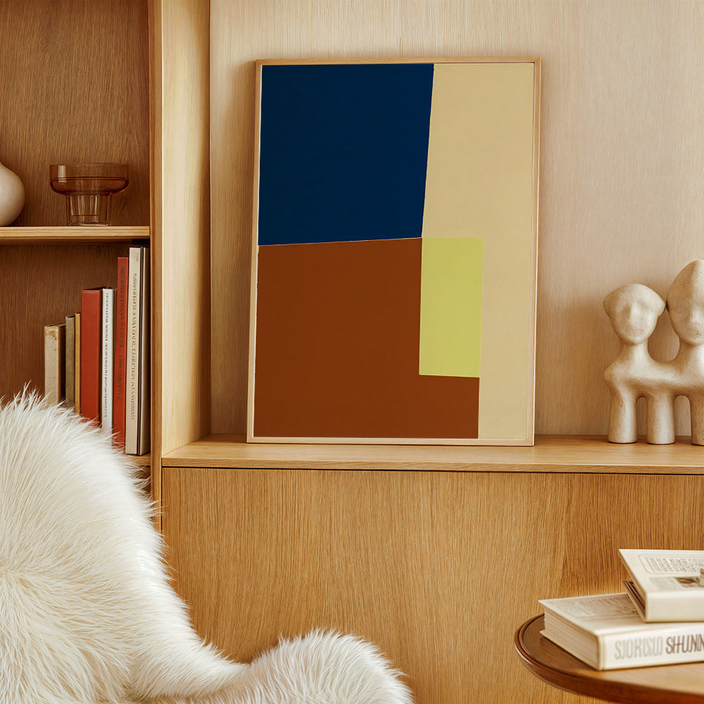 Geometrisches Bild mit Farbblöcken