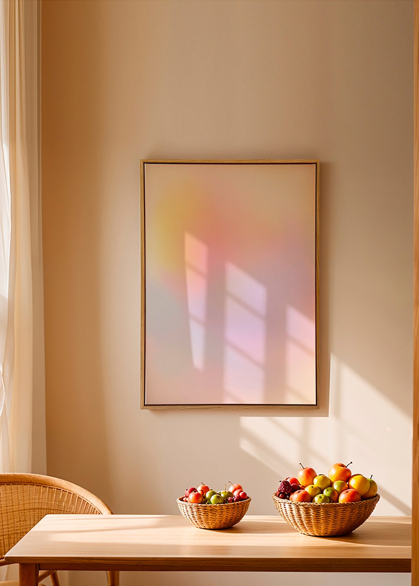 Abstraktes Pastellbild mit sanften Verläufen