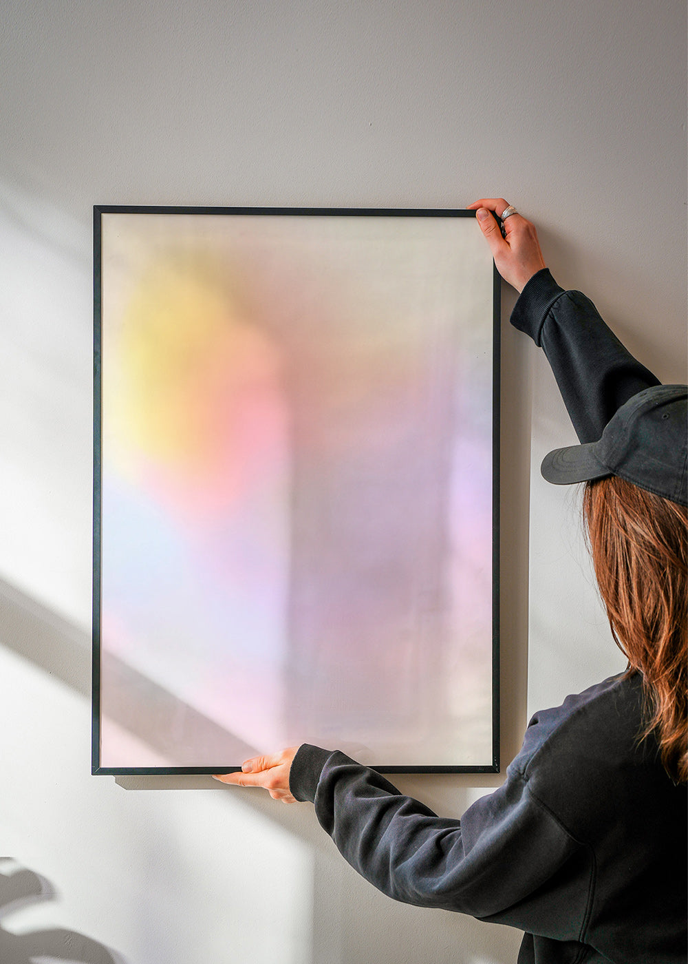 Abstraktes Pastellbild mit sanften Verläufen