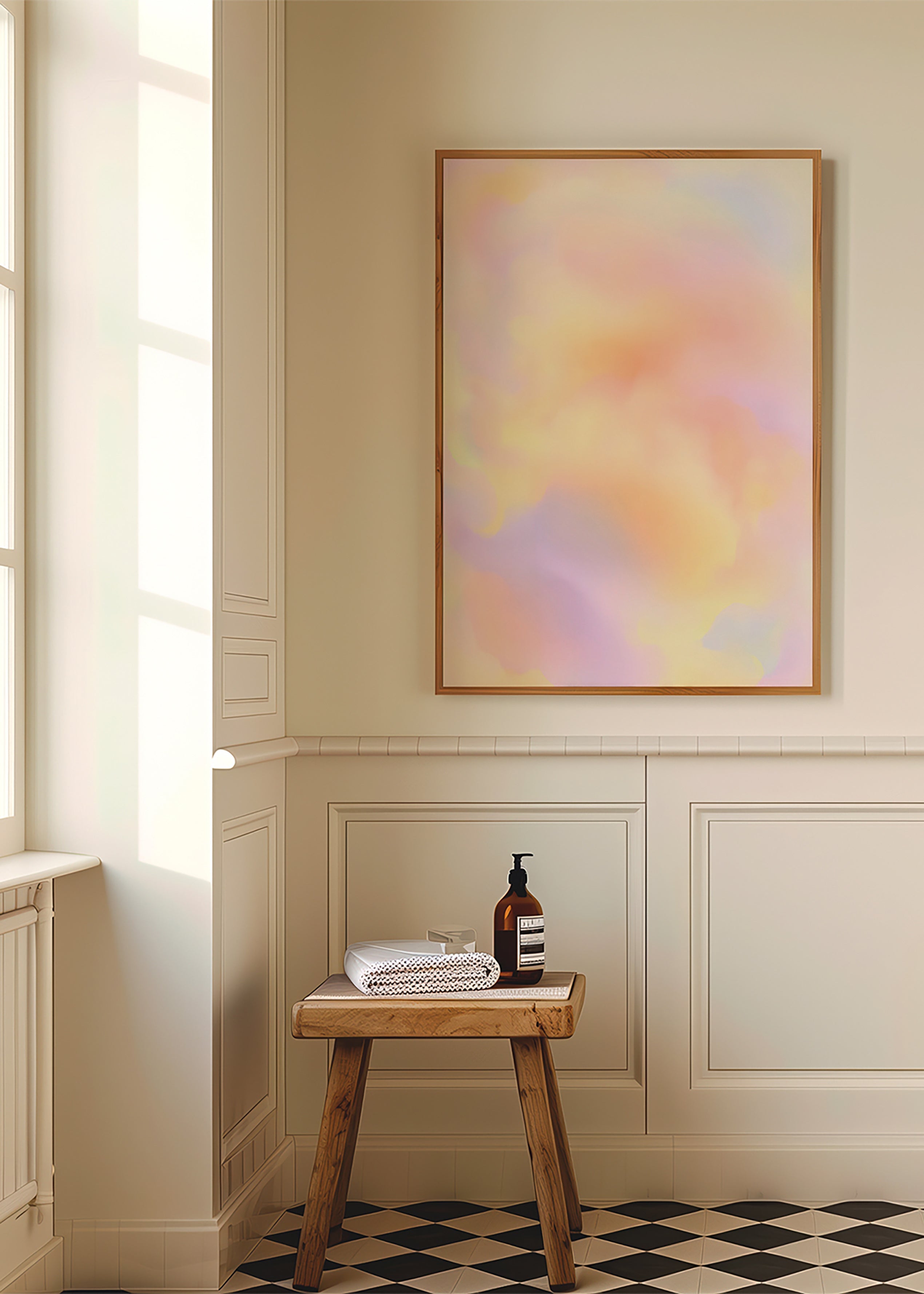 Abstraktes Bild Pastellwolken