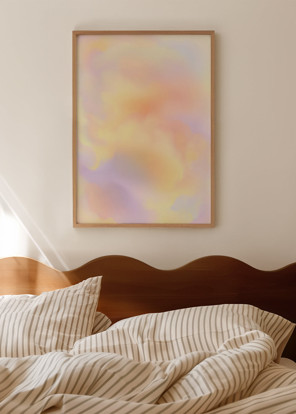 Cloud Fade - Framed poster in an interior