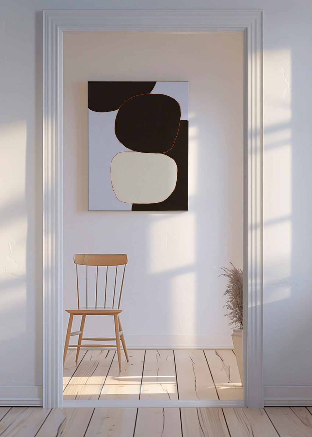 Geometrisches Bild mit abgerundeten Formen