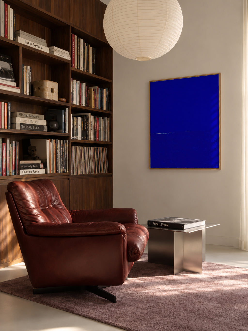 Infinite Blue - Framed canvas in an interior