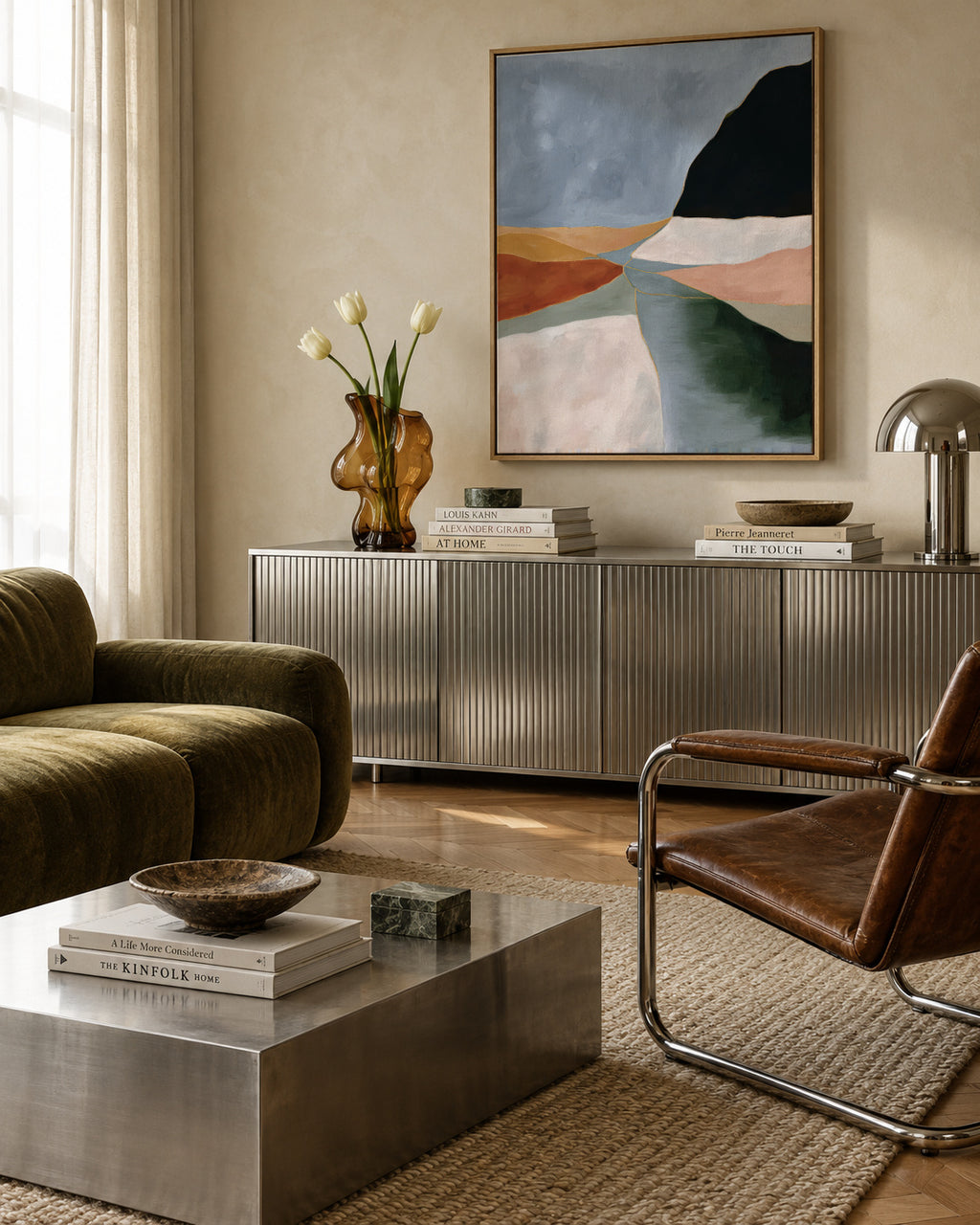 Northern Valley - Framed canvas in an interior