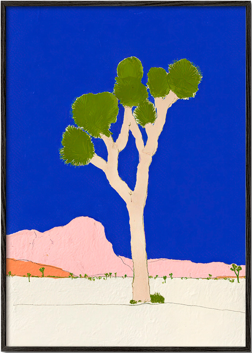 Landschaftskunst: Wüstenbaum vor intensiv blauem Himmel