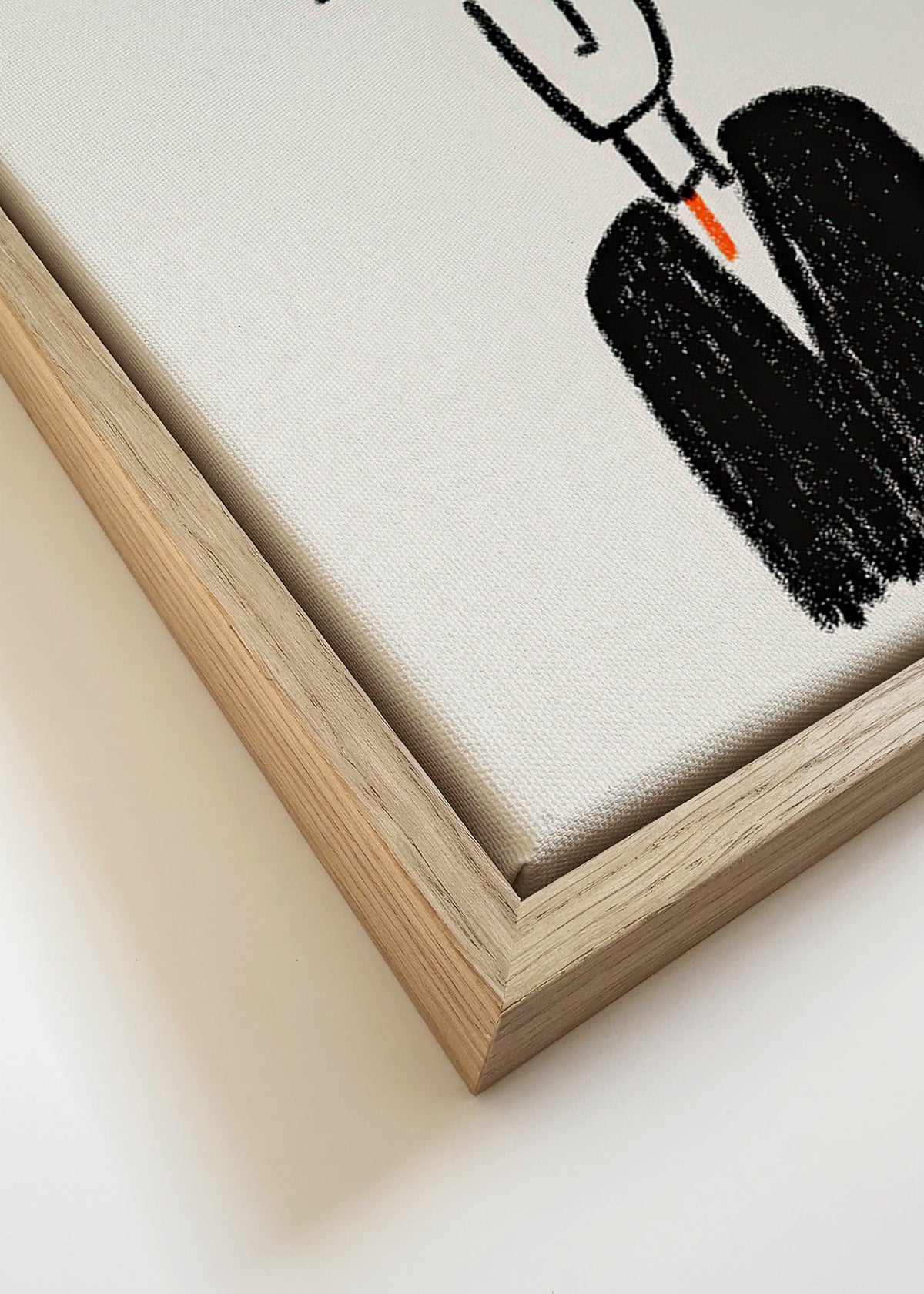 Minimalistische Illustration einer Figur mit Rauch