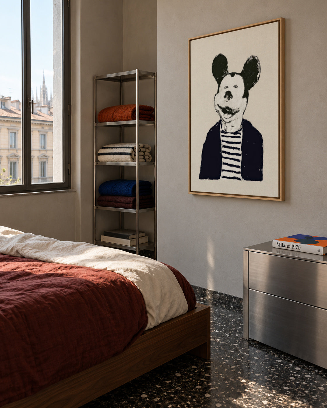 Mouse Gentleman - Framed canvas in an interior