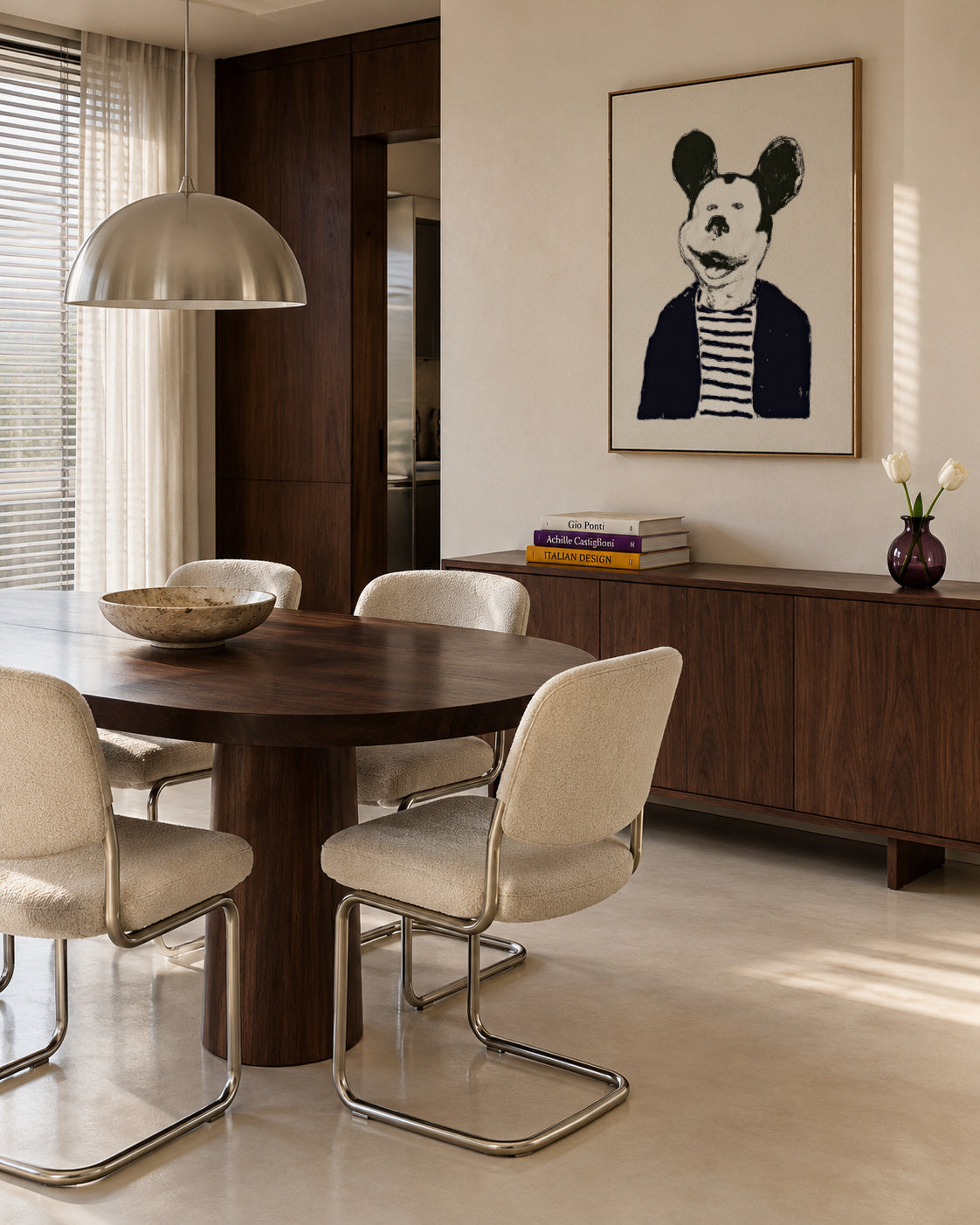 Mouse Gentleman - Framed canvas in an interior
