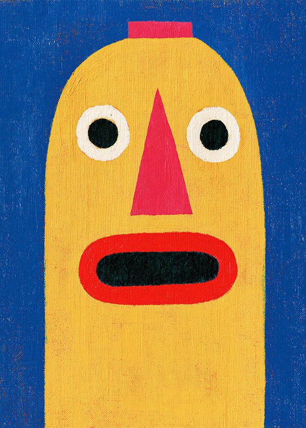 Illustration gelbe Maske