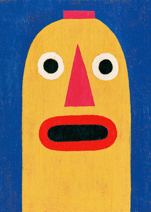 Illustration gelbe Maske