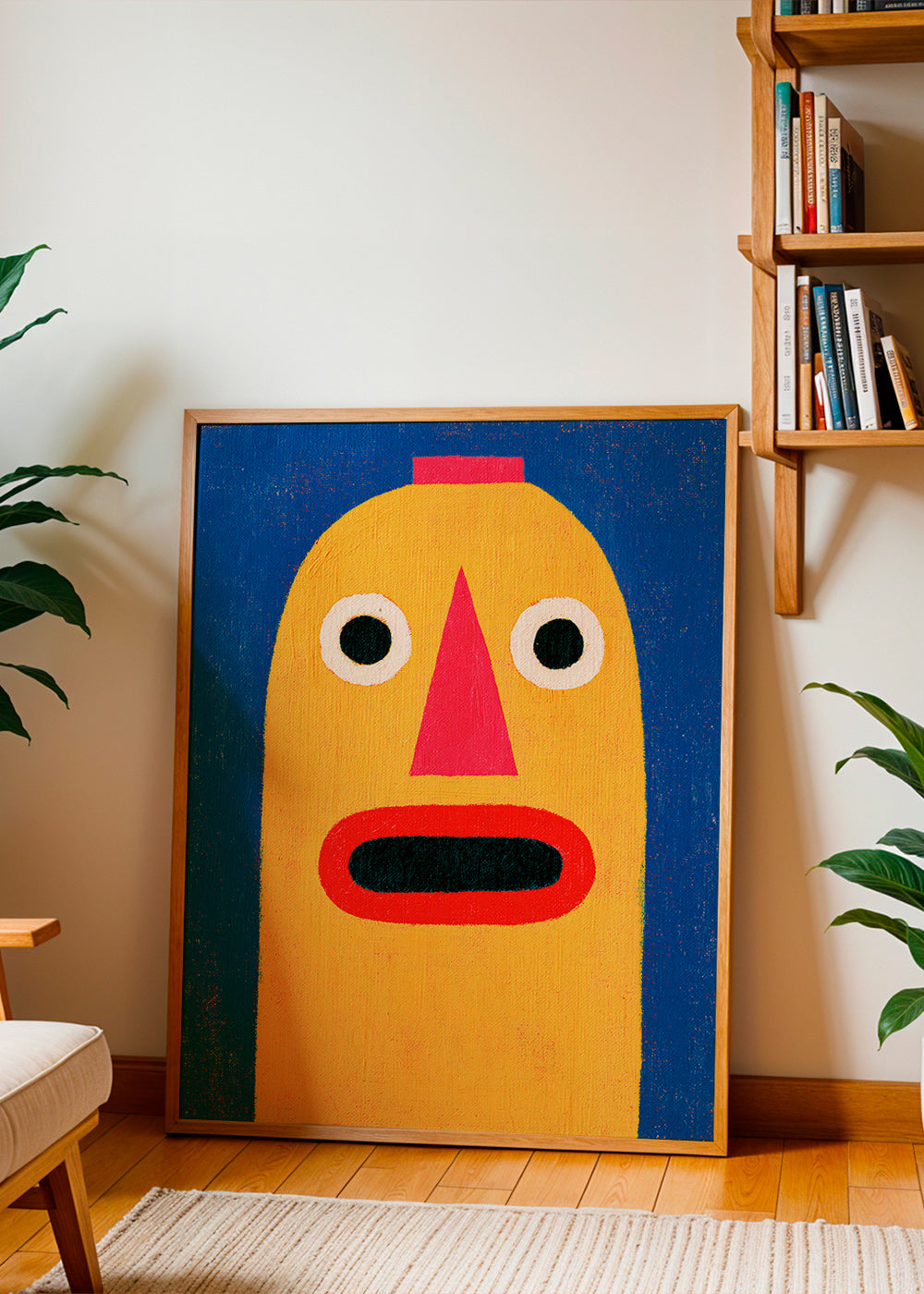 Illustration gelbe Maske