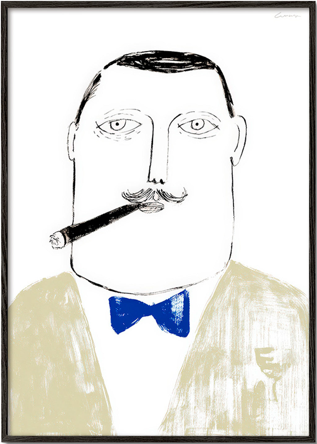 Gentleman-Illustration mit Zigarre