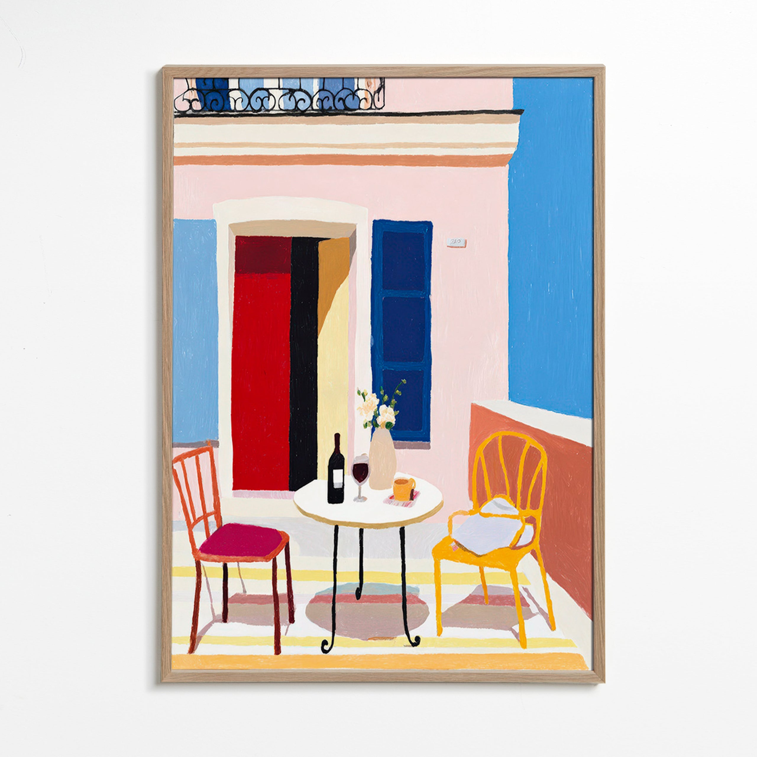 Küchenkunst: Italienischer Balkon mit Wein