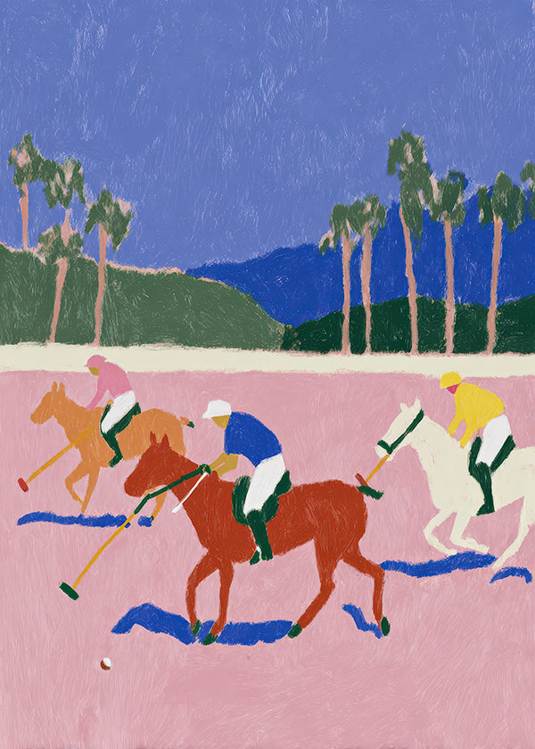 Polo-Sportbild in Rosa