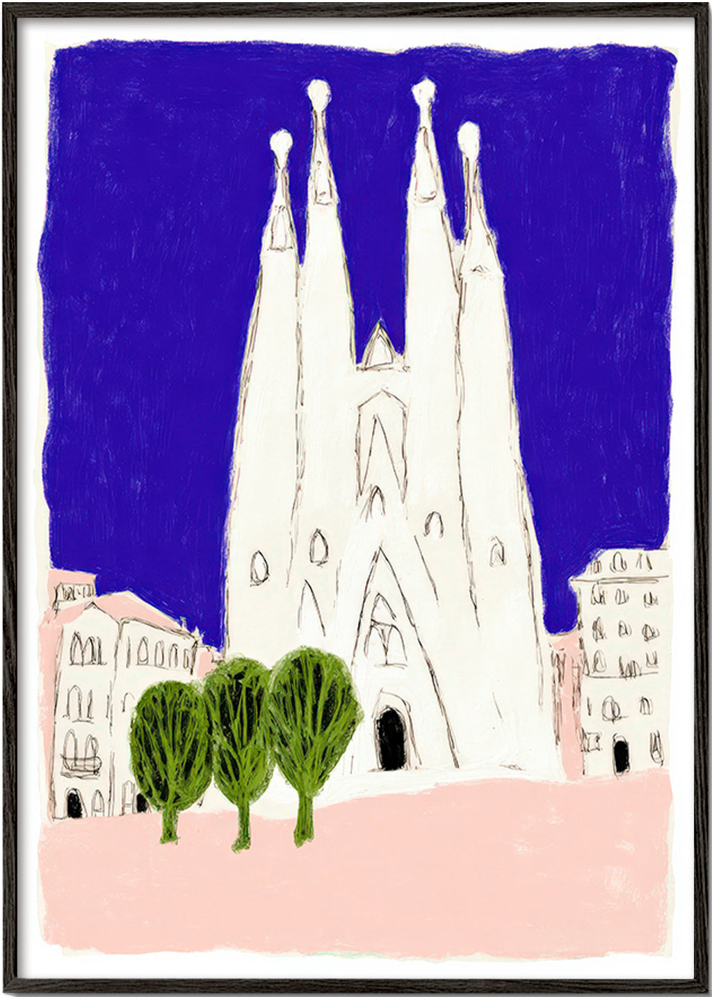 Küchenkunst Sagrada Familia Nacht-Skizze