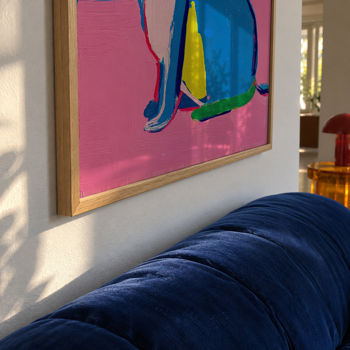 Neon Dog - Framed poster detail