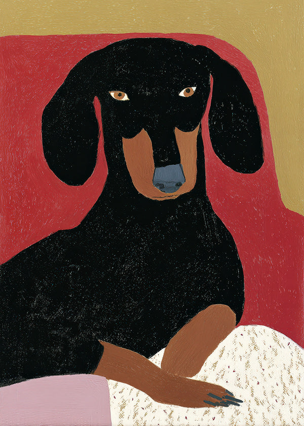 Dackelporträt Illustration
