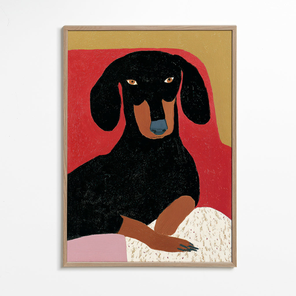 Dackelporträt Illustration