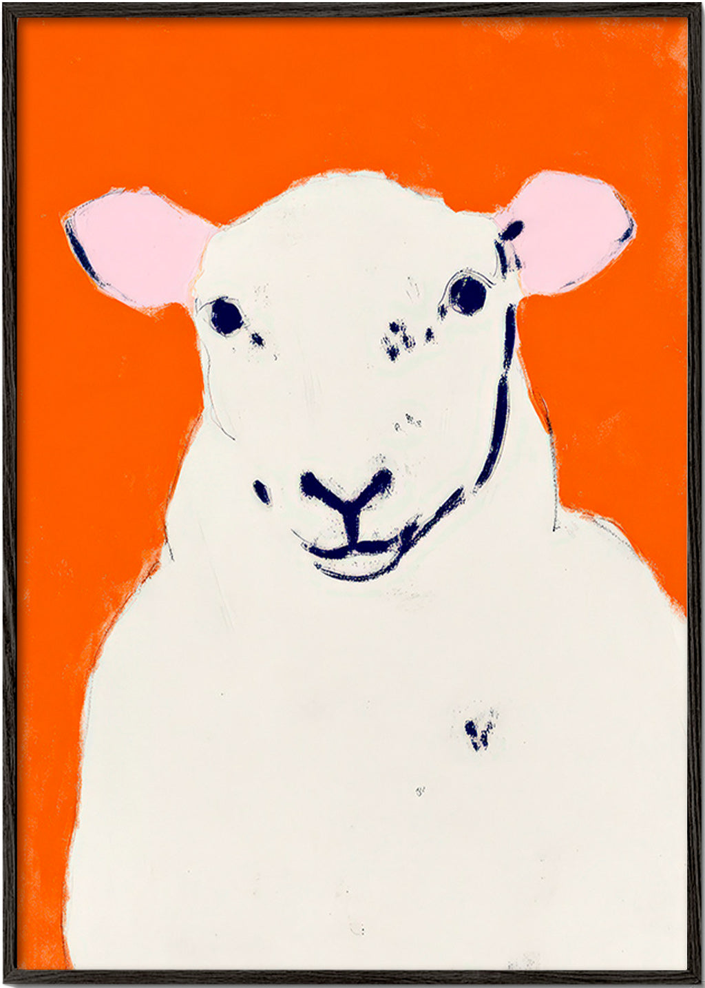 Kunstwerk weisses Schaf minimal