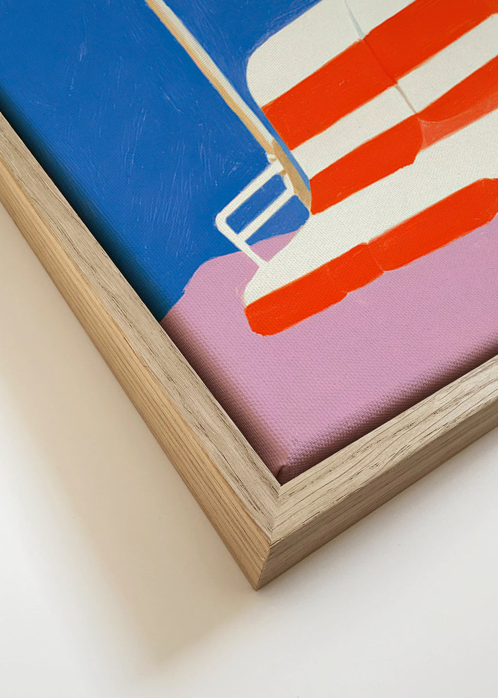 Illustration Sessellift mit gestreiftem Sitz