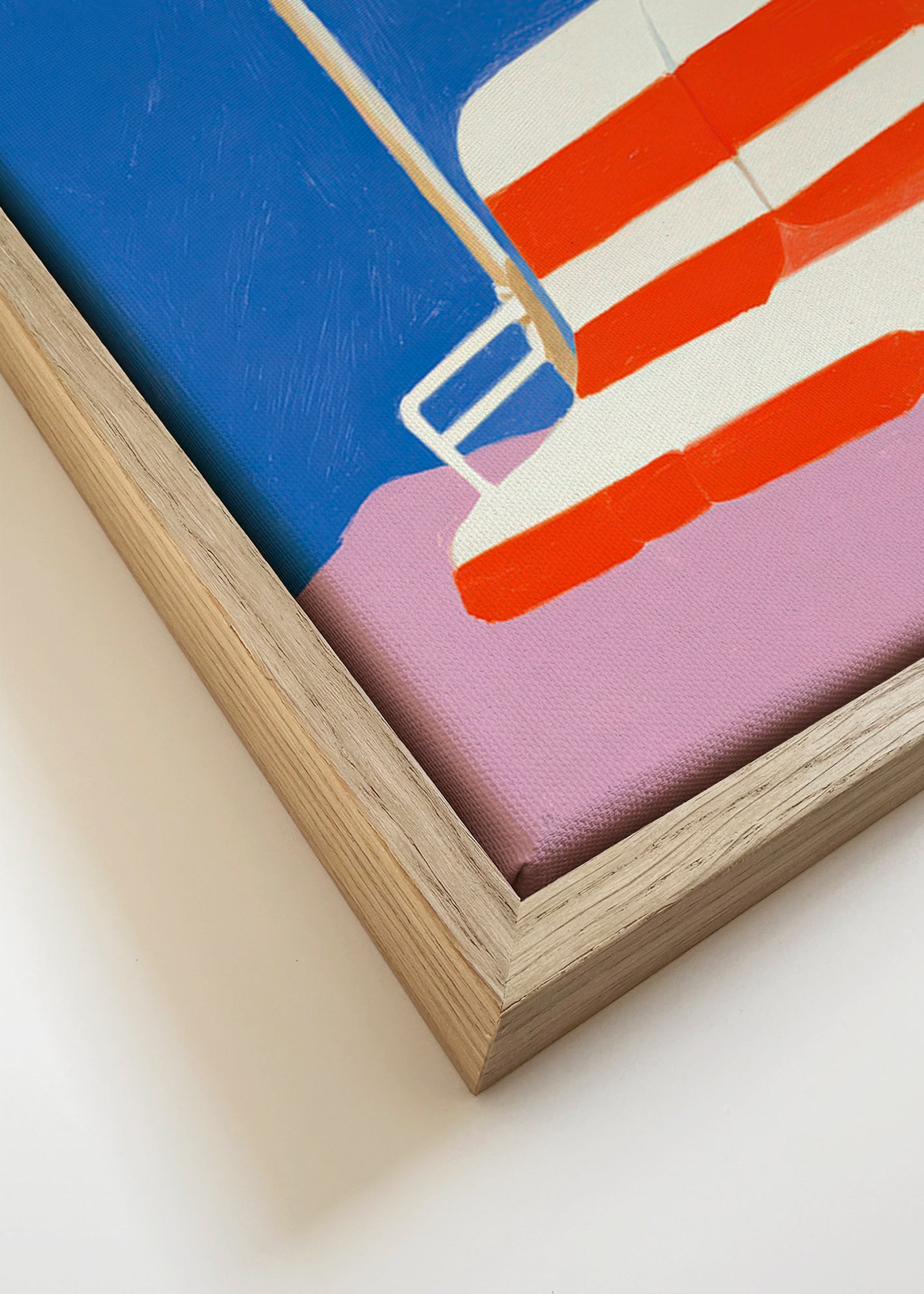 Illustration Sessellift mit gestreiftem Sitz