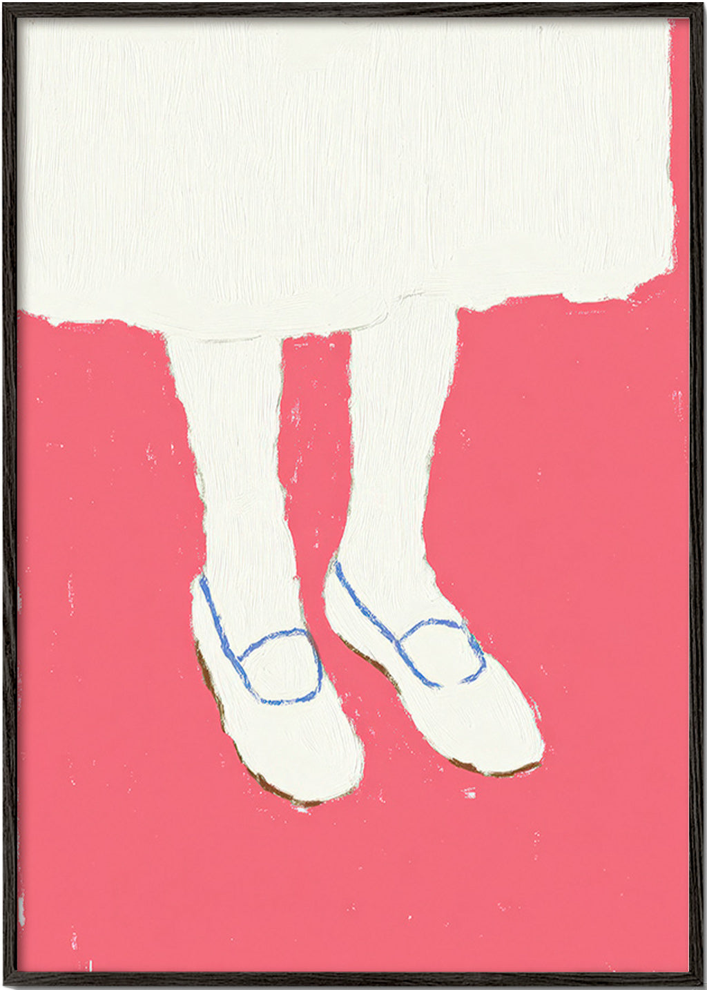 Illustration von Beinen mit rosa Schuhen