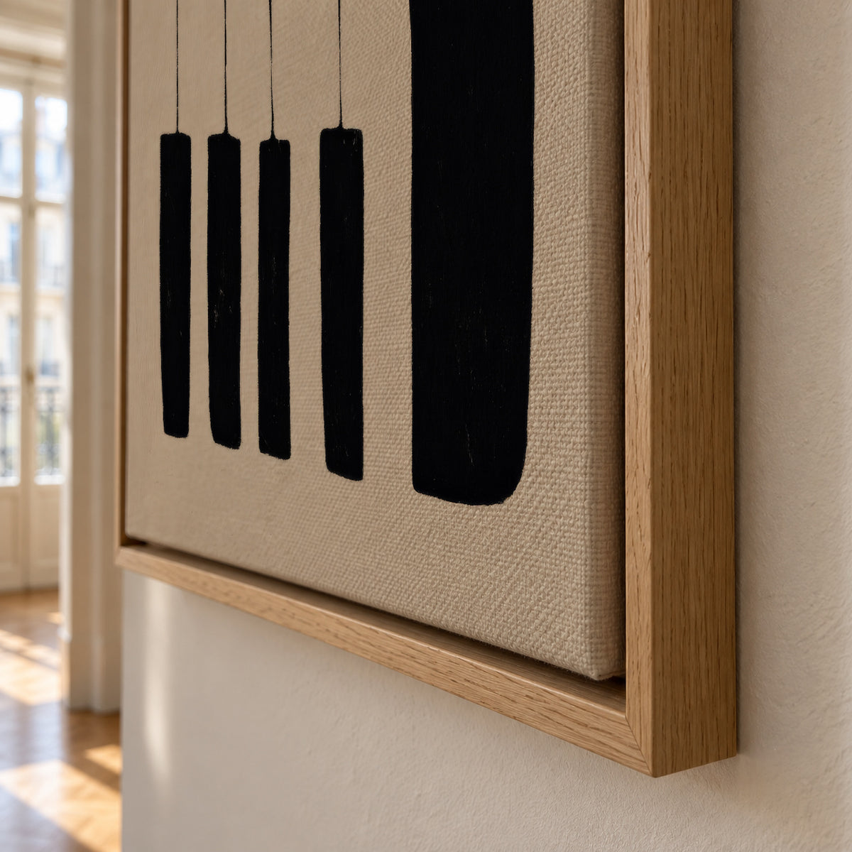 Piano Keys - Framed canvas detail
