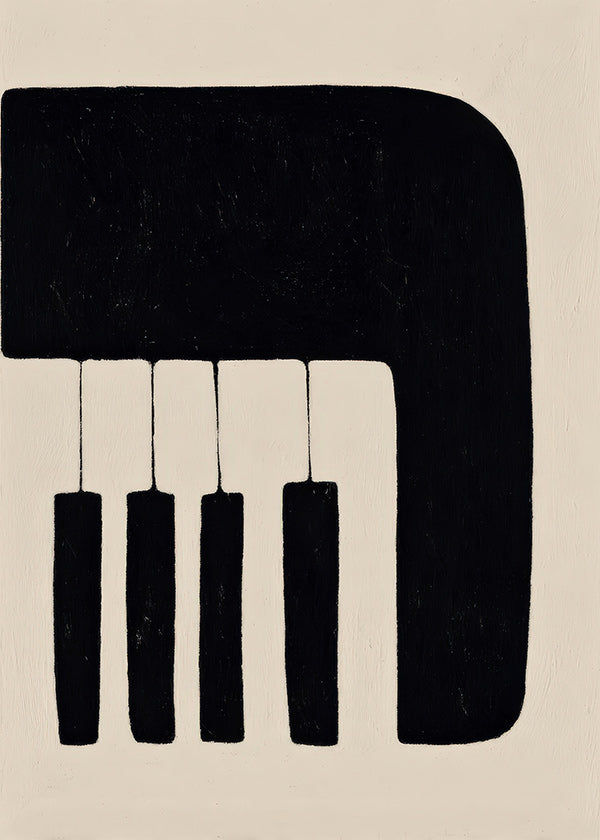Minimalistisches Klavierbild mit Tasten