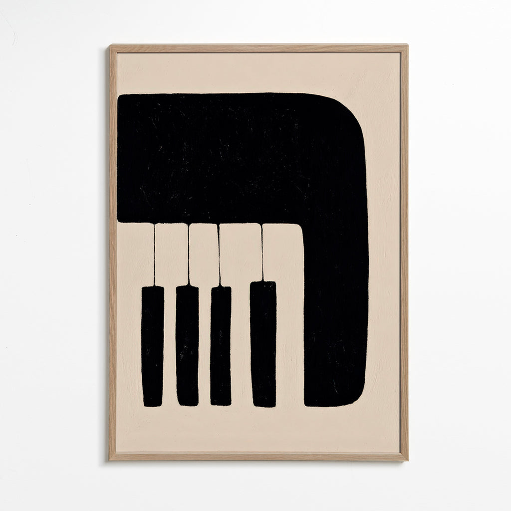 Minimalistisches Klavierbild mit Tasten