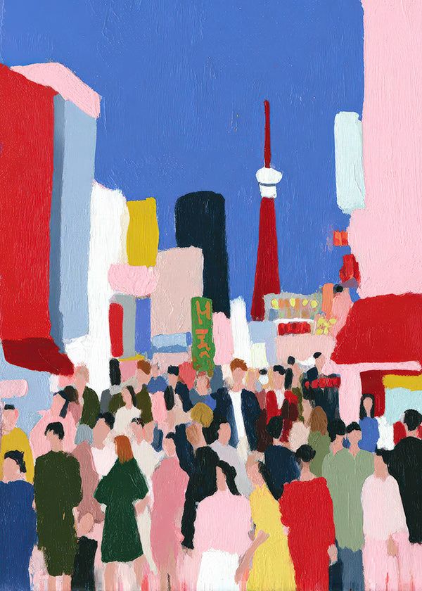 Reiseposter Tokio farbenfroh