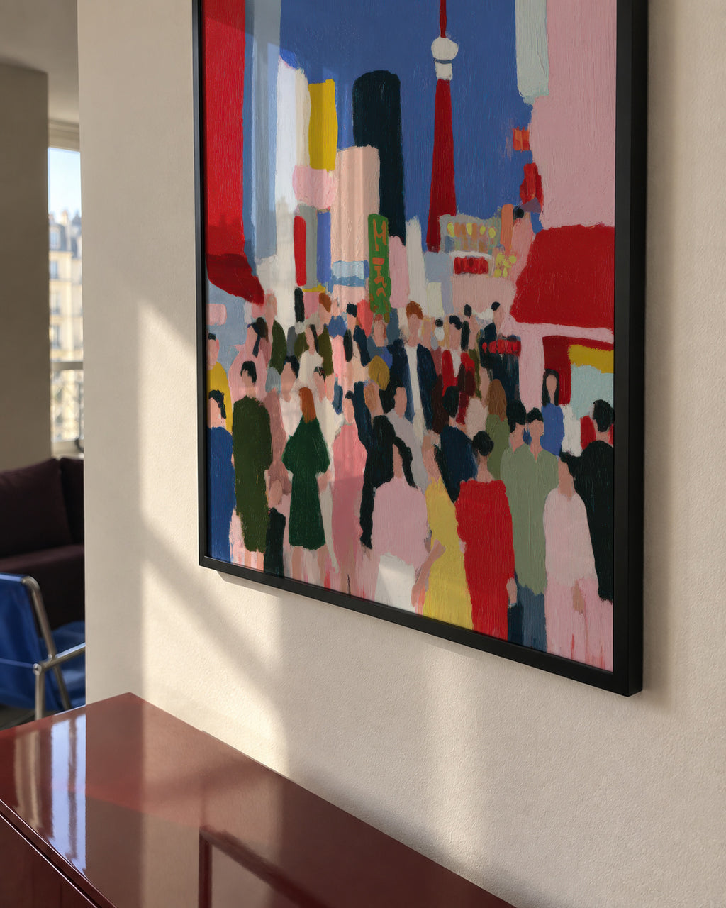 Tokyo Crossing - Framed poster in an interior