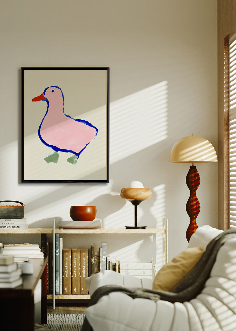 Kinderbild: rosa Entchen Illustration