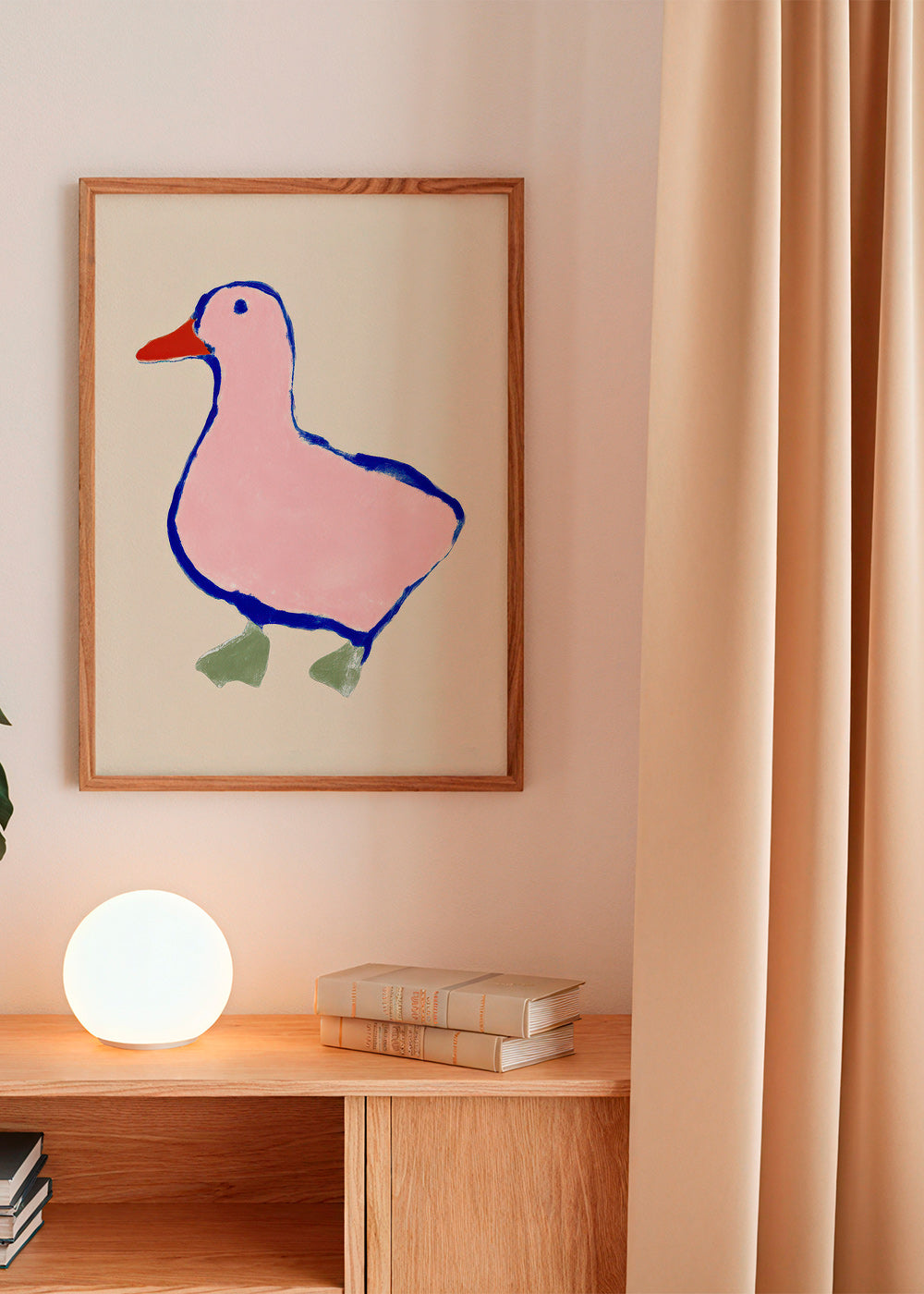 Kinderbild: rosa Entchen Illustration