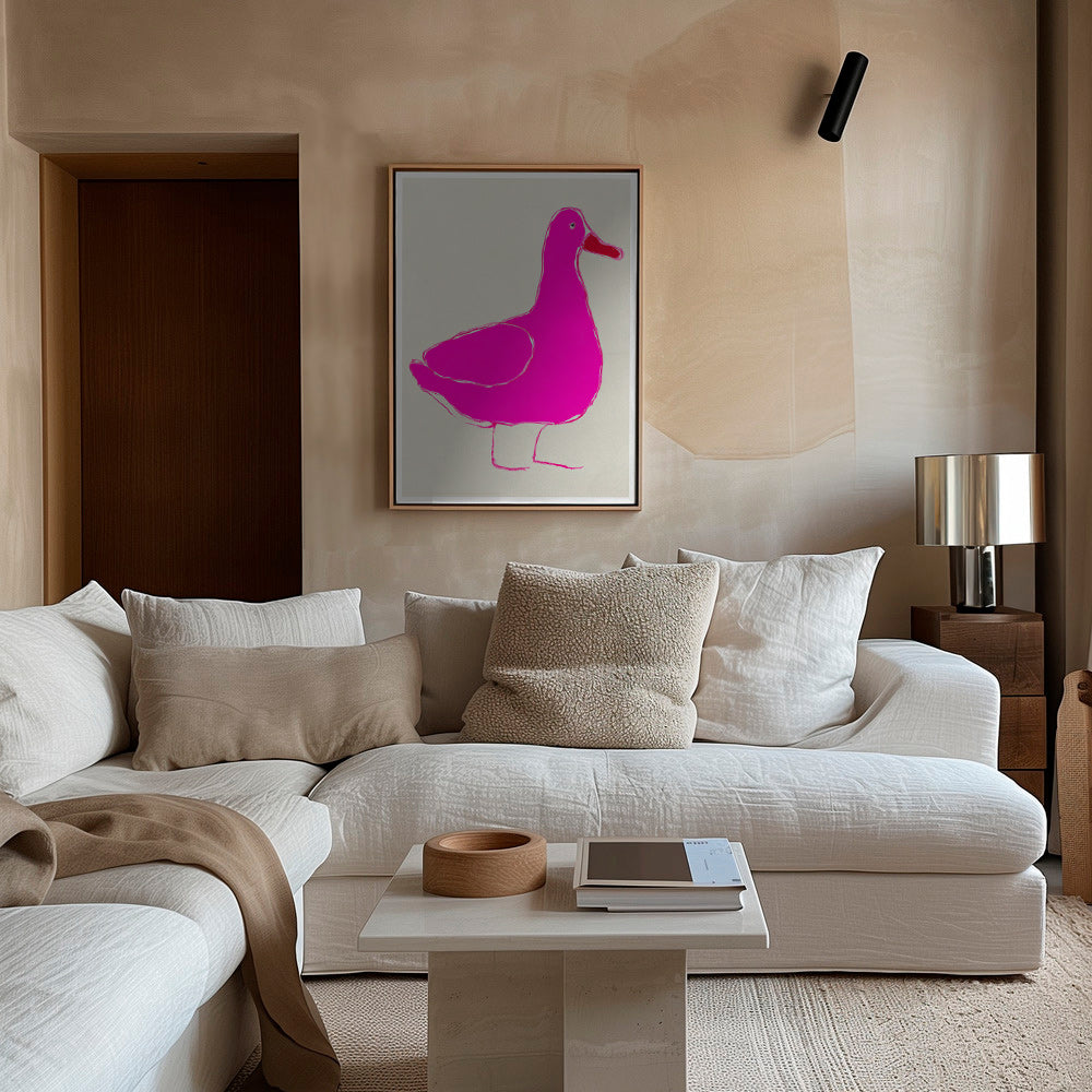 Rosa Ente Illustration