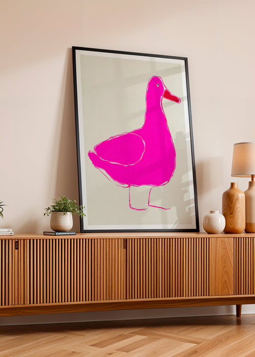 Rosa Ente Illustration