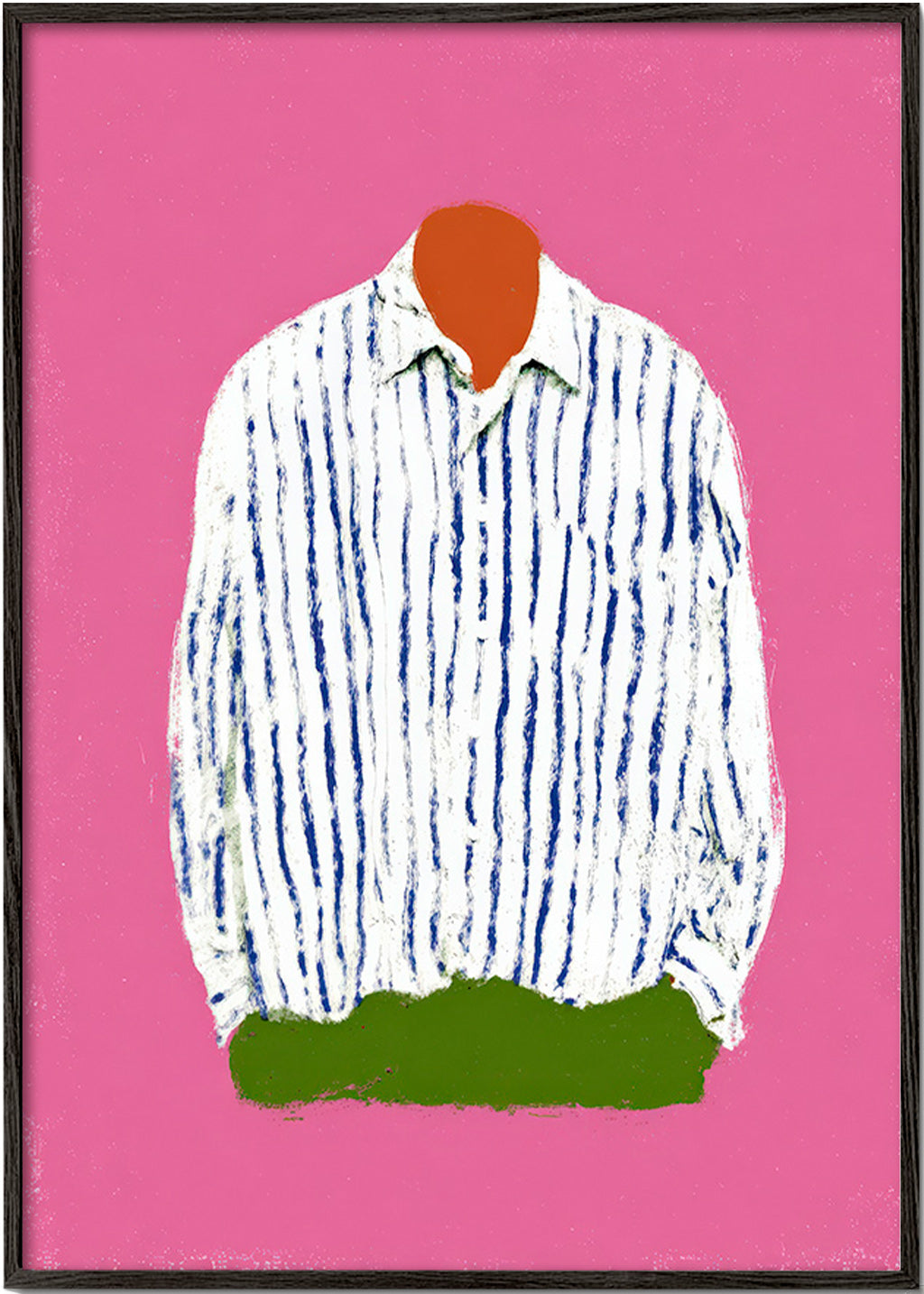 Illustration gestreiftes Hemd vor rosa Hintergrund